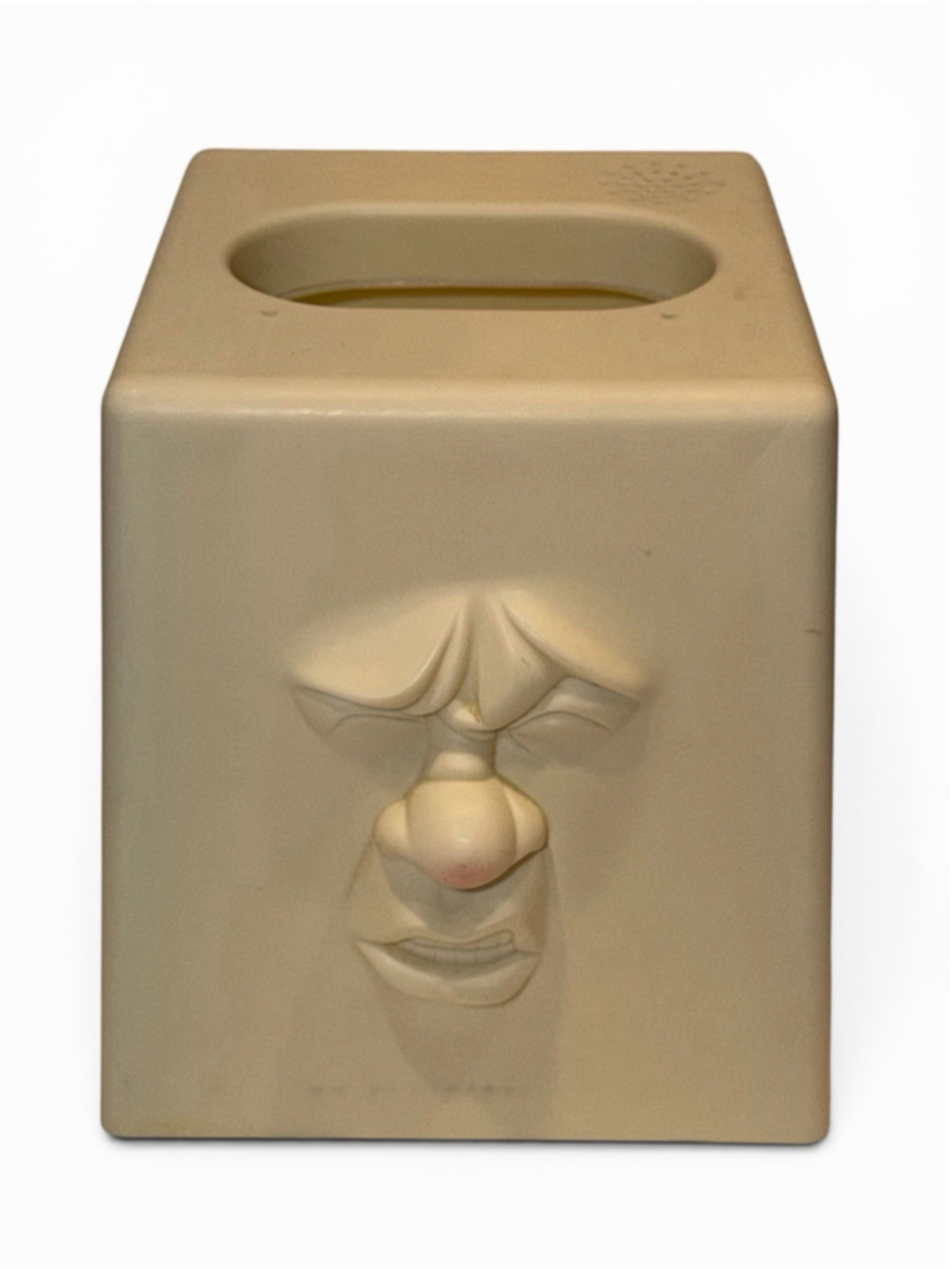 Instant Fun IF! Motion Activated Talking Tissue Box Cover Grumpy Face‎ 2007 READ